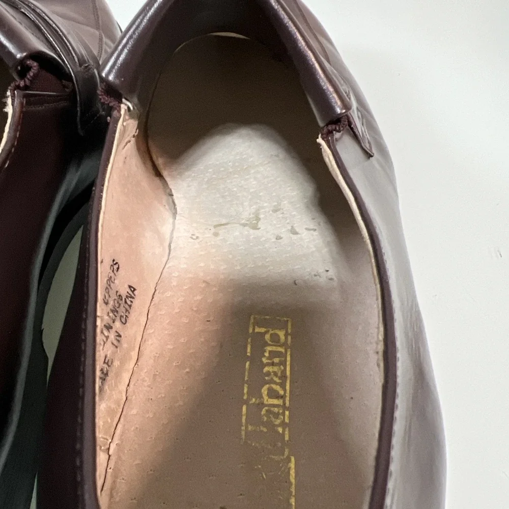 Haband Men's 10 EEE Extra Wide Brown Leather Penny‎ Loafers